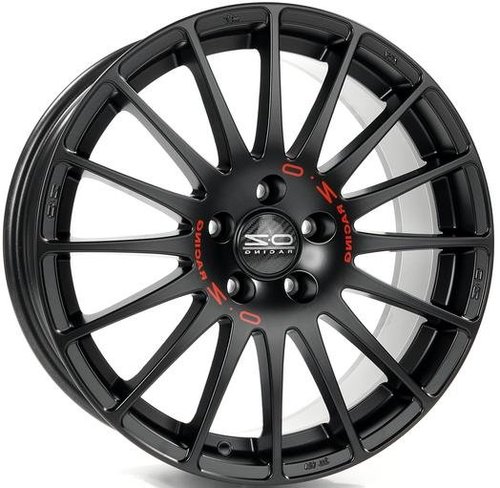 OZ Racing Superturismo GT matt black + red lettering